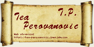 Tea Perovanović vizit kartica